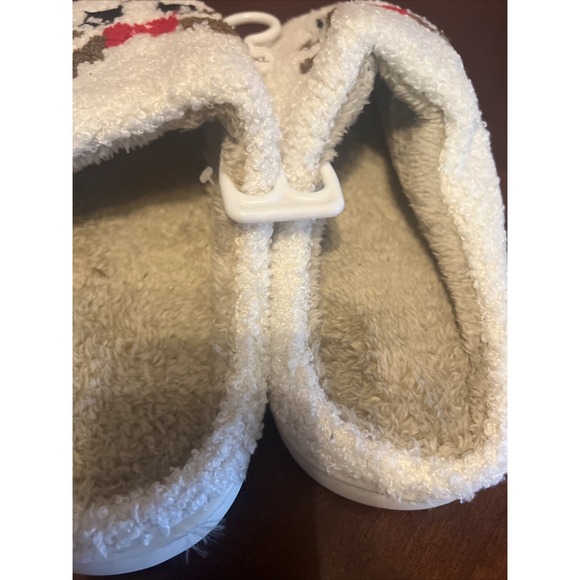 Katy Did Holiday Reindeer Memory Foam Hard Bottom Slipper Christmas L/XL See Pic - Picture 3 of 5